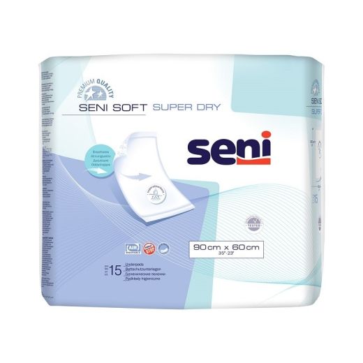 Seni Soft Super Dry bedonderlegger 90x60 cm