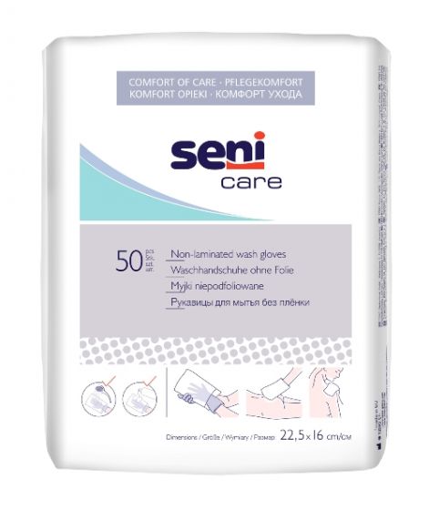 Seni Care washandjes zonder folielaag 50 stuks