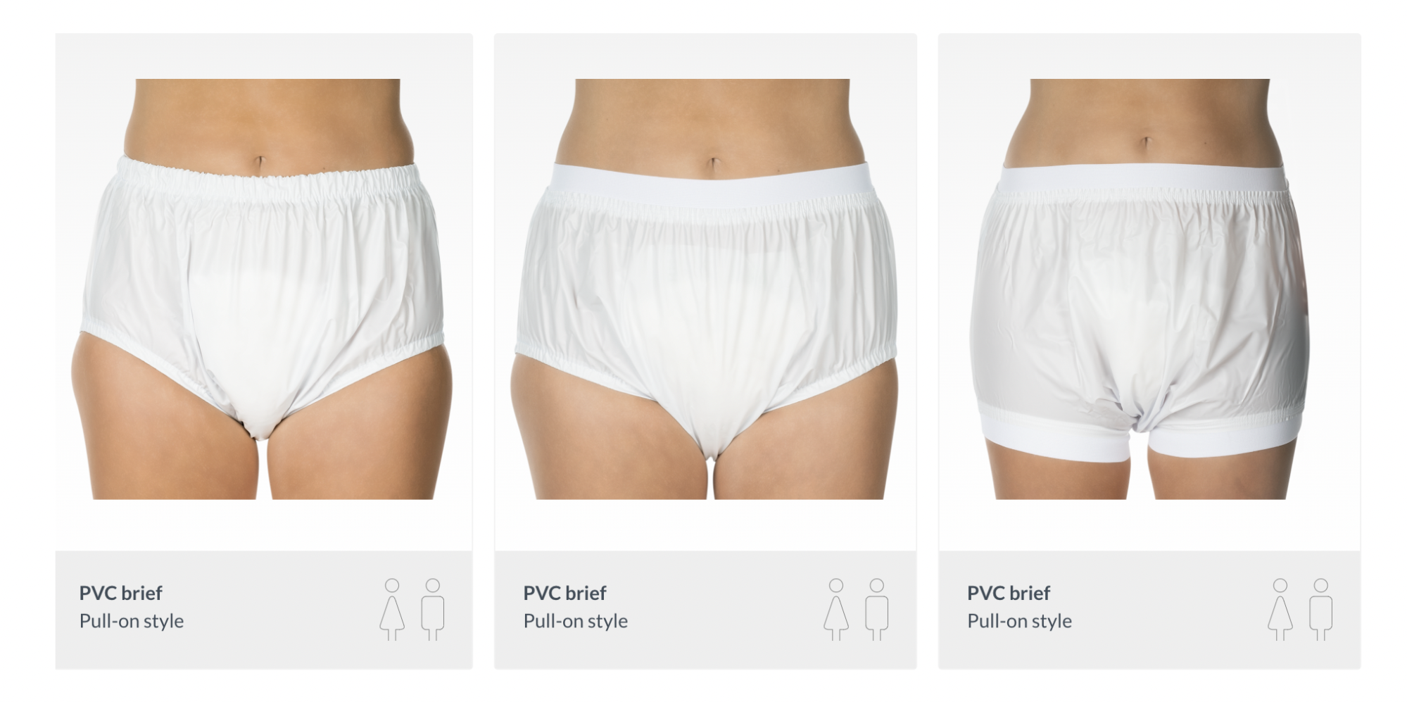 Verschiedene Suprima Plastikhosen (PVC Hosen) für Inkontinenz